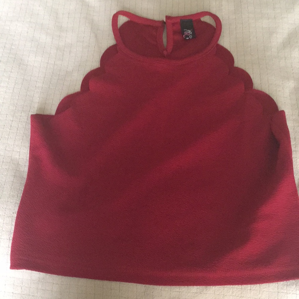 Red crop top